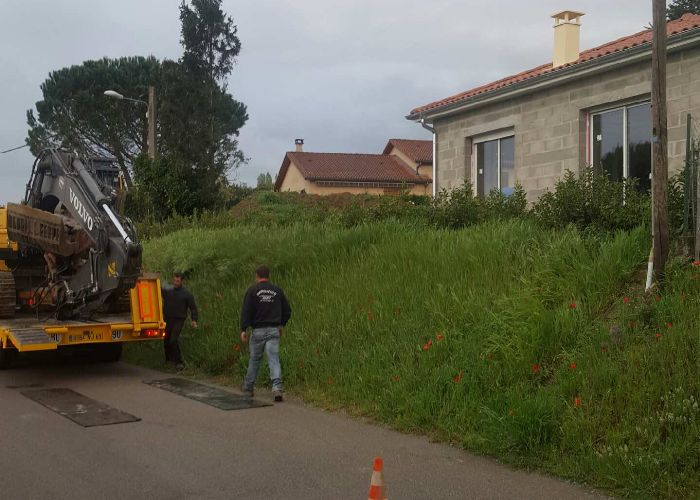 Enrochement à Communay dans le Rhône 69